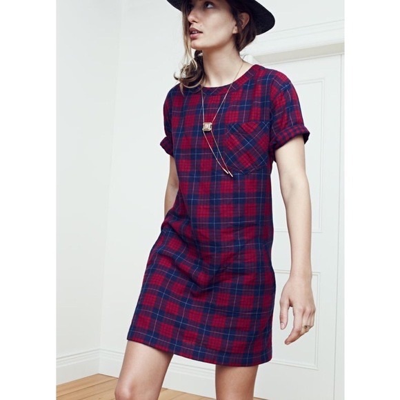 🌈10 Items for $40- 
Plaid Madewell Dress - Picture 1 of 4